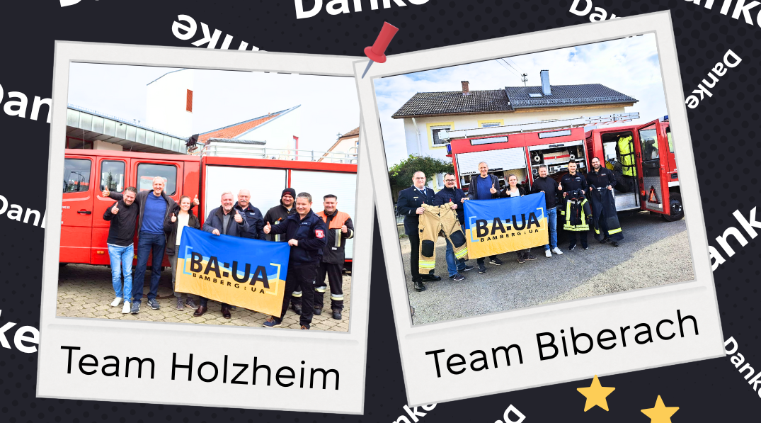 Zwei Feuerwehrfahrzeuge für die Ukraine bereit für den Einsatz